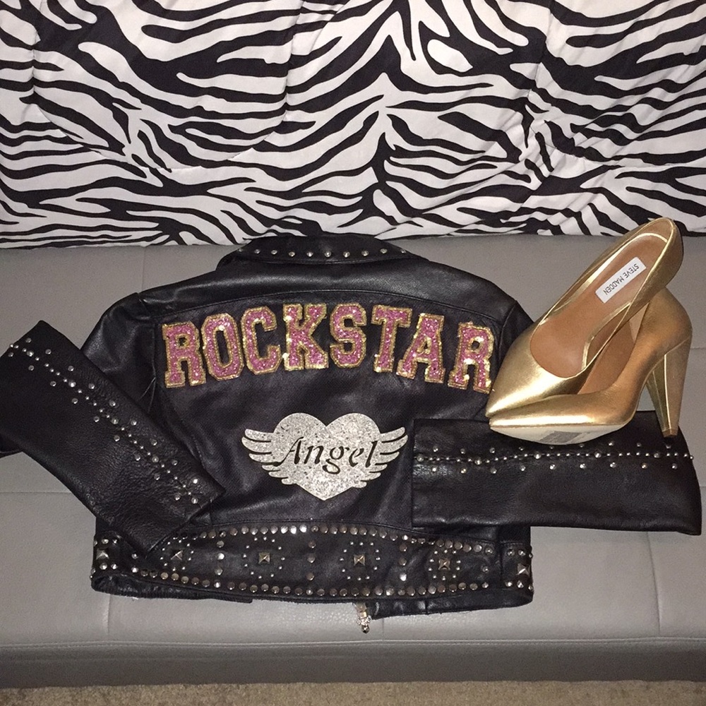Wilsons Leather Embellished Crop Jacket
